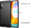 Asuwish Handyhülle für LG Velvet 5G/4G Hülle mit Glas Folie Panzerfolie Schutzfolie und Extra Dünn Silikon TPU Handyhüllen Cover LMG910EMW LM-G910EMW Slim Handy Hüllen Schutzhülle Phone Case Schwarz