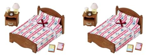 Sylvanian Families - 5019 - Doppelbett (Packung mit 2) Mehrfarbig