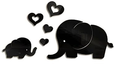 jojofuny 6 Stk niedliche elefanten wandtattoos Spiegel-Wandtattoo Wohnkultur elefant spiegel aufkleber Elefant-Spiegel-Aufkleber entfernbar Wandgemälde Applikationen Spiegelwand 3d