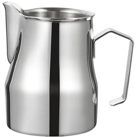 Milk Jug for Coffee Machine,Milk Frothing Pitcher, Stainless Steel Espresso Steaming Pitcher Milk Jug, Perfect for Latte Art, Espresso, Cafetiere, Cappuccino,Juices, Smoothies (480ML)