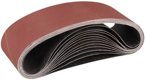 STEBRUAM 12 Stück Schleifband 100X610 Körnung 240