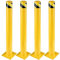 Paletto per dissuasore, 91 cm Barriera Parcheggio per Parcheggio, Pilona Giallo Cepos Parcheggio per Pianificazione stradale (Φ8,9 cm, 4 pezzi)