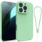 Andwing For iPhone 16 Pro Max Case,Silicone Case Soft Ultra For iPhone 16 Pro Max Phone Case Slim Protective Shockproof Cover Scratch-Resistant Microfiber Lining, 6.9 Light Green