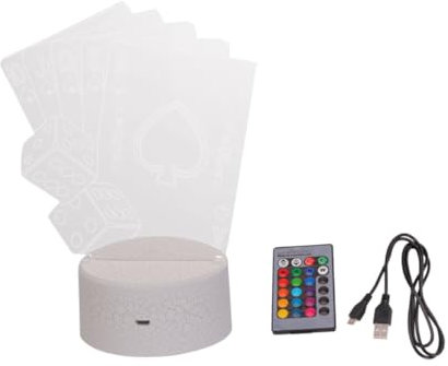 ORFOFE Visuelles Licht Poker-illusionslicht -led-lampe Mit Farbmodi Bunte Nachtlicht-ornament Für Lounges Geschäfte Energiesparend