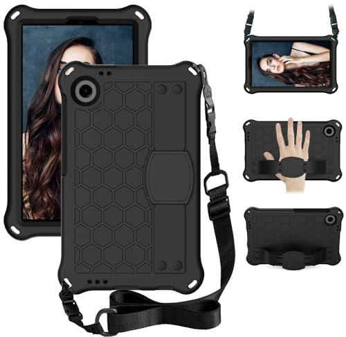 Fundas para tabletas Funda compatible con Alcatel Joy Tab2 2020 (9032Z)/para Alcatel 3T 8.0 Funda Compatible with tablet compatible con niños, duradera y ligera EVA a prueba de golpes con mango prote