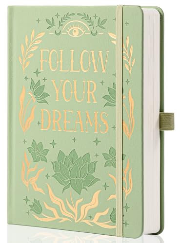 MGGAO Bullet Dotted Notebook für Frauen Männer, 190 nummerierte Seiten Journal, A5 Butterfly Floral Journale für das Schreiben, ästhetische Notizbücher, Arbeit Schule Notizen, 14,7 x 21,4 cm