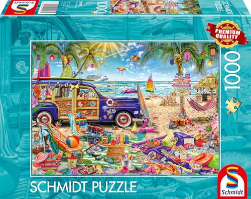 Schmidt Spiele 59793 Sonnige Auszeit am Strand, 1000 Teile Puzzle
