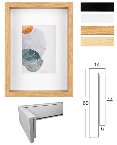walther design Bilderrahmen Shape 3D FSC-Holzrahmen 40x40 cm, Eiche, HNX440E