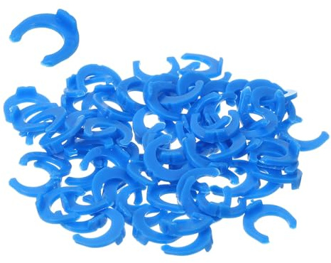 QUARKZMAN Clips De Verrouillage 1/4 Raccords Rapides Bleus Lot De 60 | Osmose Inverse,Pour Systèmes De Filtration D'Eau , Pièces De Rechange