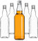 KADAX Lot de 100 bouteilles en verre à remplir - 500 ml - Bouteilles de liqueur vides avec bouchon à vis - Bouteilles de jus de fruits - Bouteilles pour liqueur, eau-de-vie (blanc)