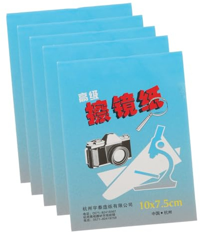 Microscope Cleaning Paper 250 Sheets Paper Lens Wipe for Camera | Portable Booklet Design, Removes Grease and Fingerprints, Suitable for Microscope Lens and Varied Scenes
