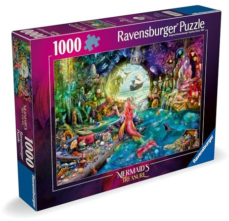 Ravensburger Mermaids Treasure 1000 piece Jigsaw Puzzle for Adults and Kids Age 12 and Up