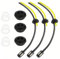 OUDQFCJ Kit Filtro Benzina (9 pezzi), Tubo e Kit Guarnizioni di Ricambio, Accessori Flessibili per Motosega, Tagliasiepi, Trivella, Tagliaerba e Potatore, Inclusi Tubi e Ricambi Decespugliatore