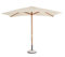 KONTE.DESIGN Parasol de jardin SYROS en bois et acier, bâche beige 2x3, beige, 2x3 m