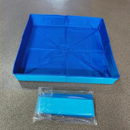Pet Swimming Pool | Dog Paddling Pool | Pet Puppy Paddling Tub | Small Pet Bath Tub | Square-Shaped | For Dog Other Animals | For Backyard Fun Bath Use | 50x50x10cm 2 Colors