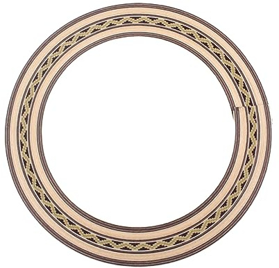 Schalllochrosette für Akustikgitarre, 1 Stück Gxb05 | Braun, Dekorativ mit Wellenmuster, Gitarren‑zubehör für Klassische Saiteninstrumente