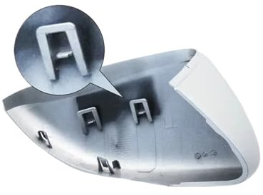 Spiegelkappen Für VW Für Golf MK6 6 Für VI Für GTI R20 Rückspiegel Ersetzen Rechts Links Auto Gehäuse Weiß Seite Spiegel Abdeckung Kappe Spiegelkappe(Left side LH)
