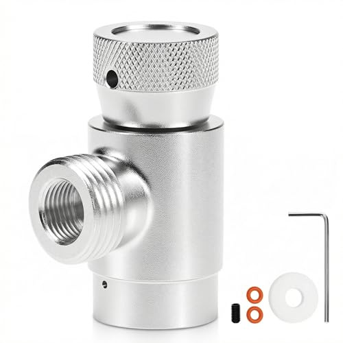 QWORK® Aluminium CO2 Zylinderadapter TR21-4 bis W21.8-14 für Soda Maschine, Ideal für Aquarium und Homebrew Bierfassregler