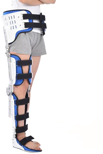 asdchZen Ortesis Ortopédica De Cadera con Bisagras Ajustables para Cadera, Rodilla, Tobillo Y Pie, con Botas para Caminar para Equipo De Rehabilitación De Fracturas De Cadera, Izquierda Y Derecha.