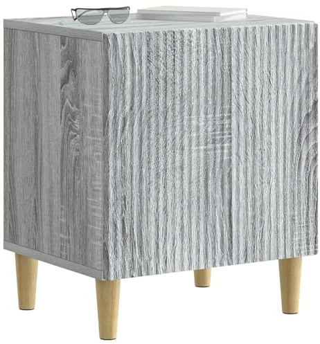 vidaXL Nachttisch 2 pcs Graues Sonoma 43 x 34,5 x 50 cm Holzwerkstoff, Geräumiger Vintage-Nachttisch, ideal zur Wohnungsorganisation, rechteckiges Design, platzsparender Schrank