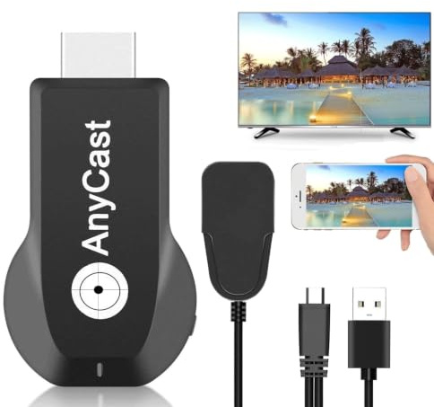 Adaptateur d'affichage sans fil, 4K 1080p HDMI sans fil, adaptateur d'affichage Dongle, récepteur de miroir d'écran mobile pour iPhone/iPad/Android vers TV projecteur prend en charge Miracast Airplay