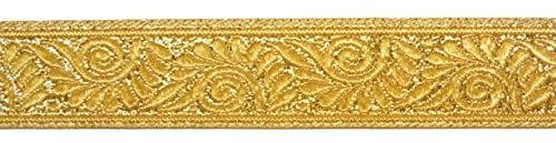 10m Borte Webband 22mm breit Lurex-Gold U-09-22mm-go