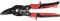 Connex coxt244260 gerade/rechts compound-action Blechschere, schwarz/rot, 260 mm
