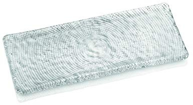 IVV - Industria Vetraria Valdarnese diamantè Tablett rechteckig cm. 31 x 12.5 transparent