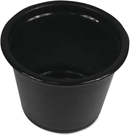 Boardwalk Prtn1bl Lot de 2 500 gobelets à souffl?/portion en polypropylène, noir, 30 ml