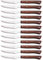 Arcos Couteaux de Table - Boîte 12 pièces Couteau à Steak Couteau de Table - Lame Acier Inoxydable Nitrum 110 mm - Manche Bois Comprimé Couleur Brun (12 pcs)