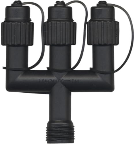 LED Universum SYSTEM 24 Lichterketten-Modularsystem > KABEL & ADAPTER > kompakter 3-fach Verteiler für alle Einzelkomponenten wie Lichterketten, Netze, Vorhänge, Lichtobjekte, etc.