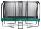 Salta First Class - rechteckig - 244 x 427cm - Schutzrand Grün - Komplettsystem mit hochwertigem Sicherheitsnetz und Leiter - Das Trampoline mit der ultimativen Sicherheitsausstattung und Qualität