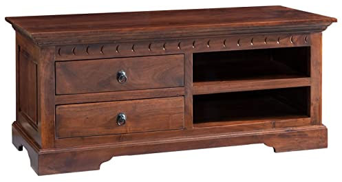 MASSIVMOEBEL24.DE TV-Board Akazie 115x48x50 Nougat lackiert Oxford #317