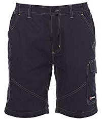 PAYPER Caracas Bermuda da Uomo 100% Cotone Chiusura Zip Tasca Porta Metro Posteriore Bande Reflex Blu Navy