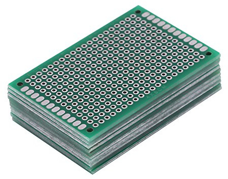 Universal kretskort, 10 stycken 4 x 6 cm dubbelsidig prototyping Universal kretskort PCB DIY lödning Elektroniska projekt Övning testkrets