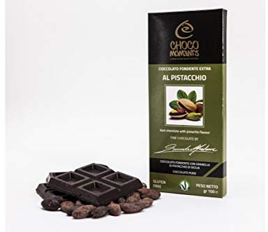 Tavoletta di cioccolato - 100g (Fondente extra al pistacchio)