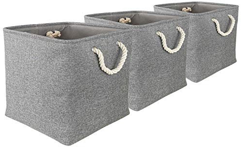 Wistows 3x Storage Boxes Set of 3 Space Saver Clothes Toys Storing Crates (3x Storage Cubes)