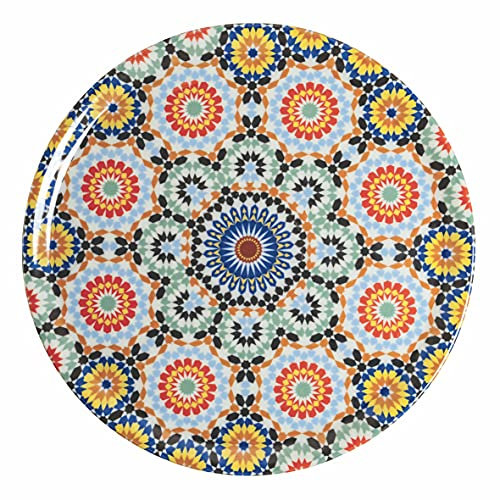 Villa d'Este Home Tivoli Marrakech set 4 Piatti pizza in stoneware Ø 33 x h. 2 cm Made in Italy