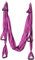 Juego de swing de yoga aéreo, columpio de yoga, hamaca trapezoidal, kit de yoga, herramienta de inversión de yoga con correas de extensión y banda elástica (azul verde)