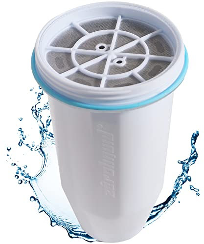 Water Filter Cartridges Replacement Compatible with Zero Water Filter Jug ZR-017 ZP-010, Remove 99.9% Lead, Chlorine, Fluoride, Heavy Metals, PFOA/PFOS, BPA Free, TUV Certified, 6-Stage (1 Pack)