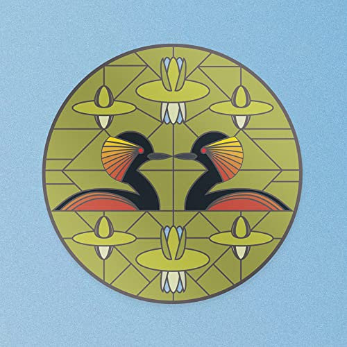 I Like Birds Static Cling Window Stickers for Glass - Black Neck Grebe Suncatcher Small Stained Glass Window Stickers