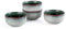 Henten Home Bols à Dessert Bols à Céréales - 300ml, Assiette Creuse à Dessert en Céramique de 4 Pcs pour Petit Dejeuner, Services de Table - Vert