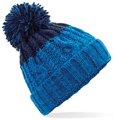 COOZO Unisex Aprés Mütze - Azurblau/Oxford Marine - Einheitsgröße