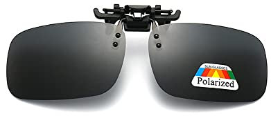 Junsika Polarisierte Clip Auf Sonnenbrillen FüR Herren Klassische Flip Up Polarisierte Linse Passen üBer Korrekturbrillen Unisex Sonnenbrille UV400 Schutz