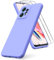 Vansdon Funda Compatible con Xiaomi Redmi Note 12 4G, 2 Unidades Protector Pantalla Cristal Templado, Silicona Líquida Gel Ultra Suave Funda- Morado
