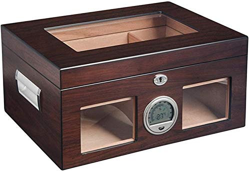 GagalU Zigarren-Humidor, Zigarren-Humidor-Box mit Schloss, handgefertigte Zedern-Humidor-Dekorationsbox