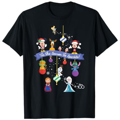 Disney 100 Christmas Holiday ‘Tis the Season to Sparkle! T-Shirt