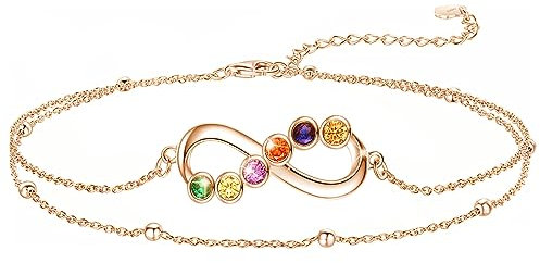 Zelnff Butterfly/Infinity Anklet Bracelet for Women Girls,Jewelry Anklet Gifts,Adjustable Foot Jewelry Gift, Beach Anklets,Summer Anklets,Silver/Rose Gold (Infinity Anklet -Gold)