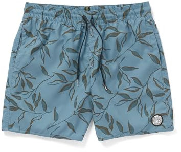 Volcom Herren 43,2 cm Lange Surf-Badehose mit elastischer Taille Boardshorts, Steinblau, L