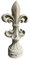 OriginalPaul Skulp & Betondesign Steinfigur der französischen Lilie für Elegante Dekoration - Frostsicher 48cm Hoch und 5kg schwer